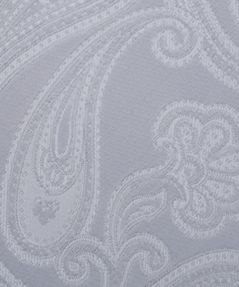 Franco Spada ( フランコスパダ ) NEW SOLID COLOR FORMAL TIE ( 更紗ペーズリー無地調パステルカラーネクタイ):ロイヤルシルバー