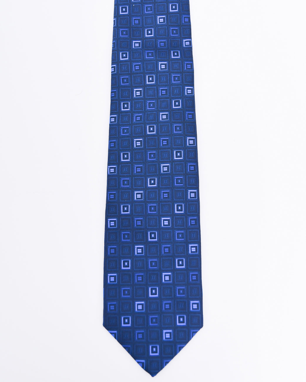 Franco Spada ( フランコスパダ ) ヴィンテージスクエアジオメトリックネクタイ:ネイビー×ブルー