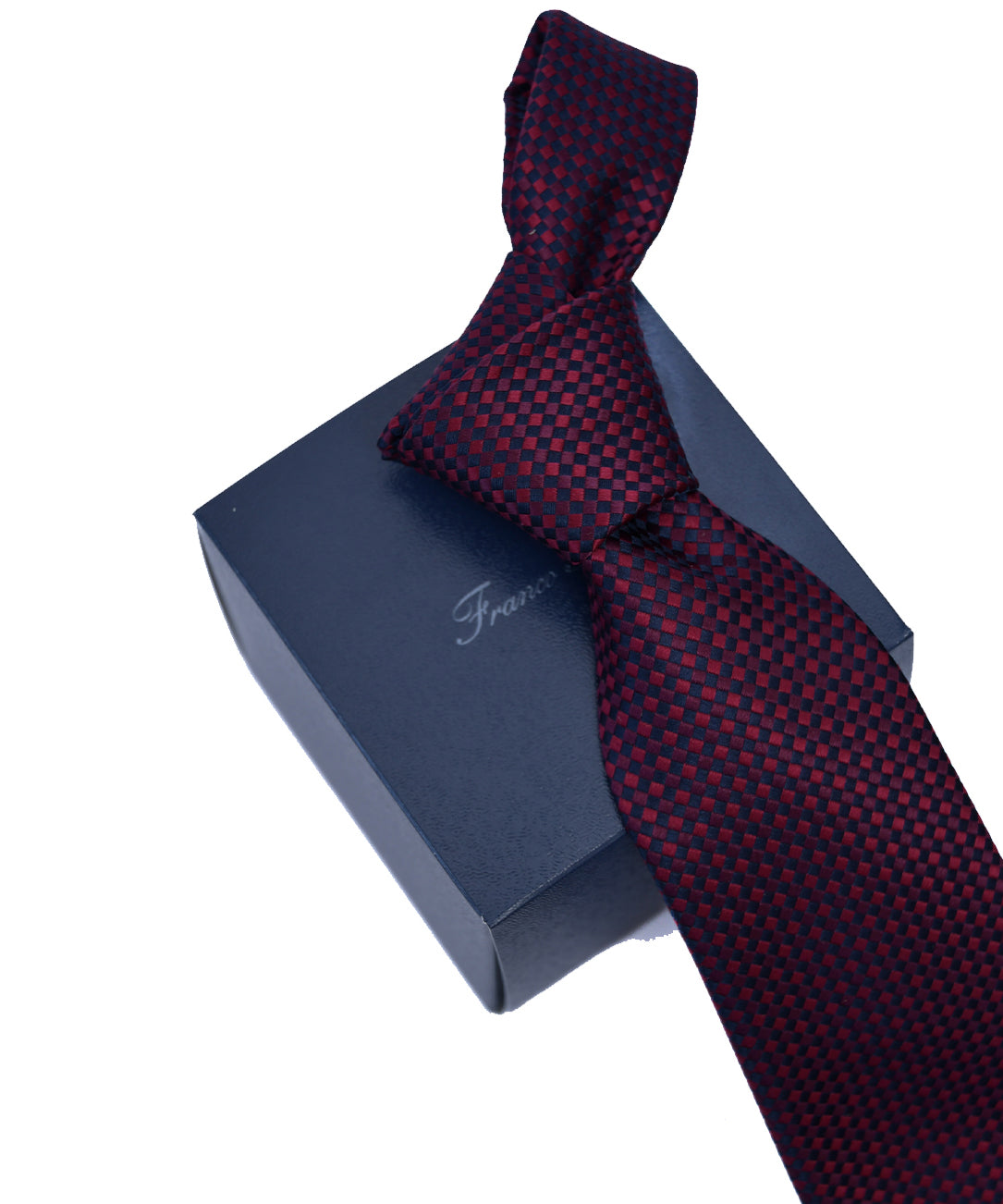 Franco spada ( フランコスパダ ) バスケットグラデーション無地調ネクタイ:ネイビー×ワイン