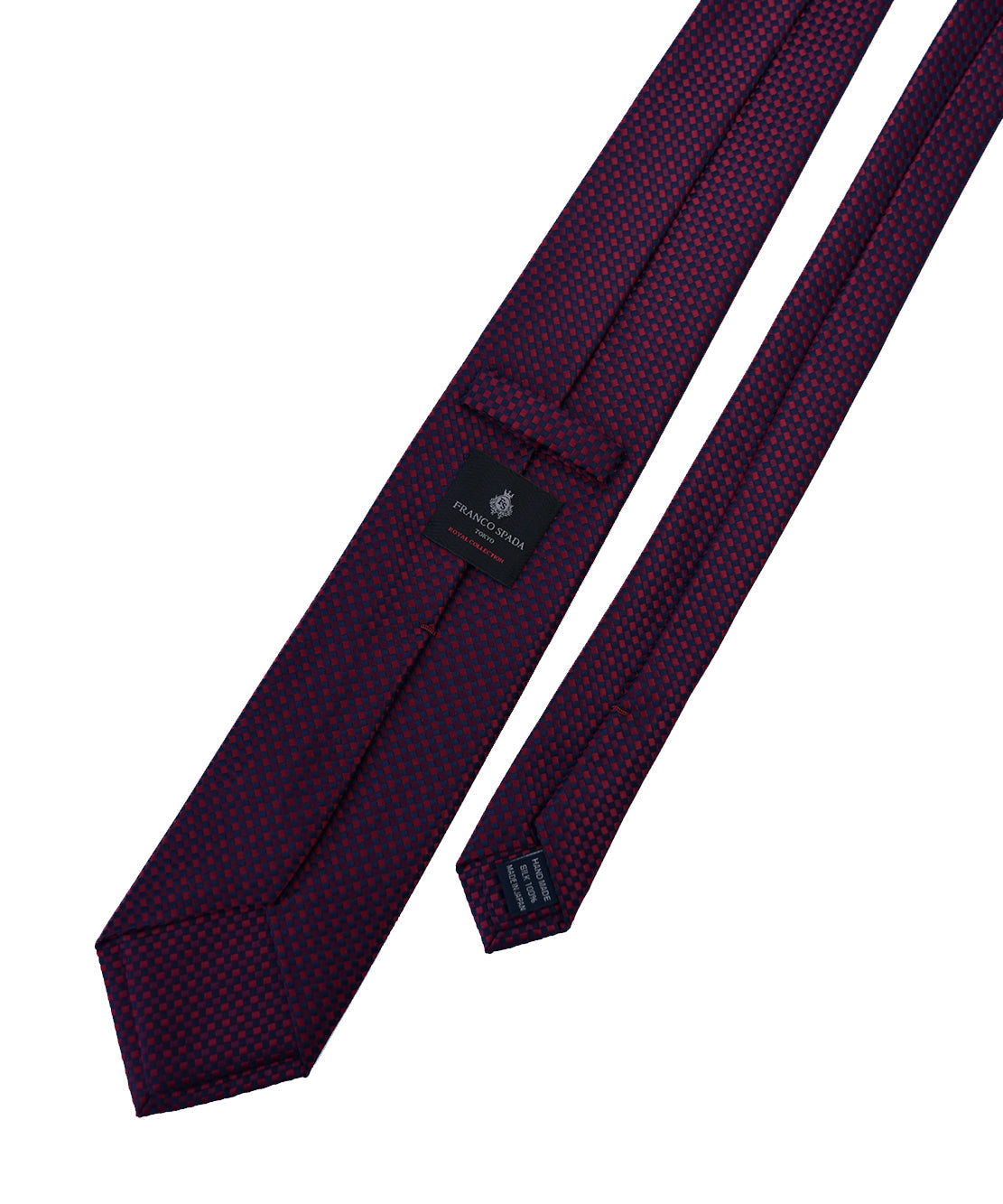 Franco spada ( フランコスパダ ) バスケットグラデーション無地調ネクタイ:ネイビー×ワイン