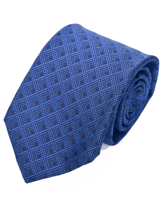 Franco Spada ( フランコスパダ ) NEW江戸切子ジャガードモチーフネクタイ:ネイビー×ブルー