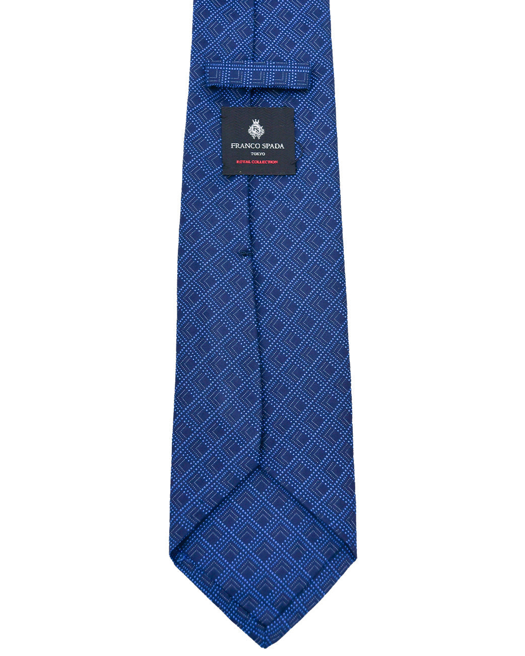 Franco Spada ( フランコスパダ ) NEW江戸切子ジャガードモチーフネクタイ:ネイビー×ブルー