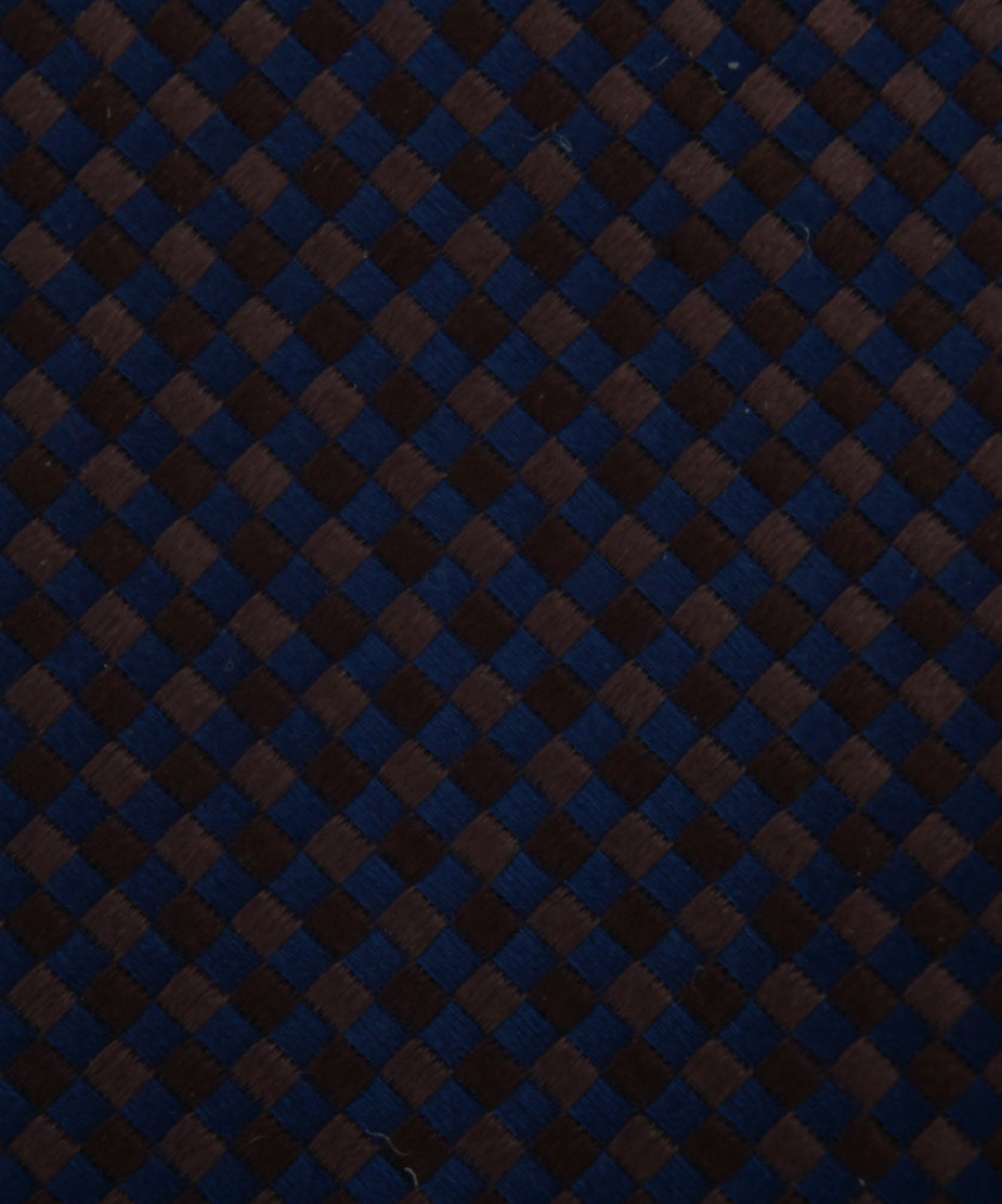 Franco spada ( フランコスパダ ) バスケットグラデーション無地調ネクタイ:ネイビー×ブラウン