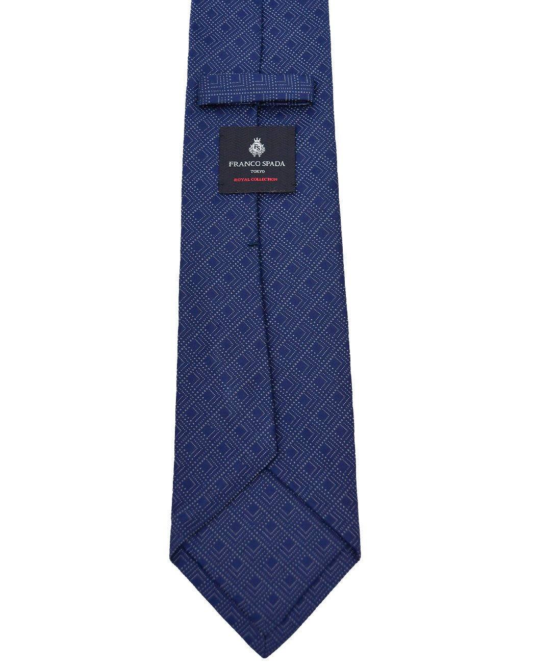 Franco Spada ( フランコスパダ ) NEW江戸切子ジャガードモチーフネクタイ:ネイビー×グレー