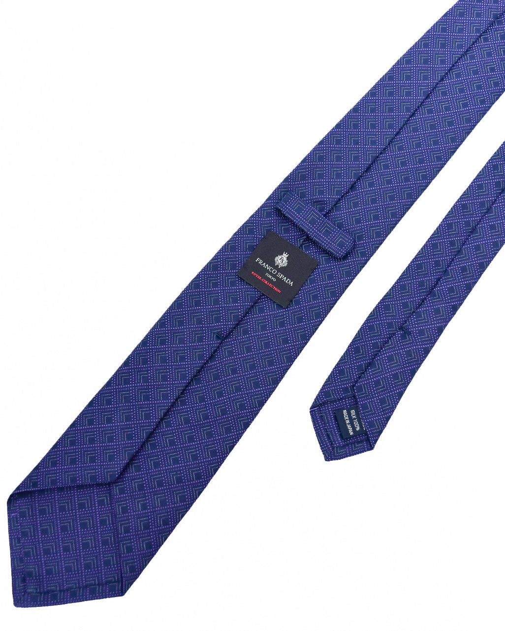 Franco Spada ( フランコスパダ )  NEW江戸切子ジャガードモチーフネクタイ:ネイビー×パープル