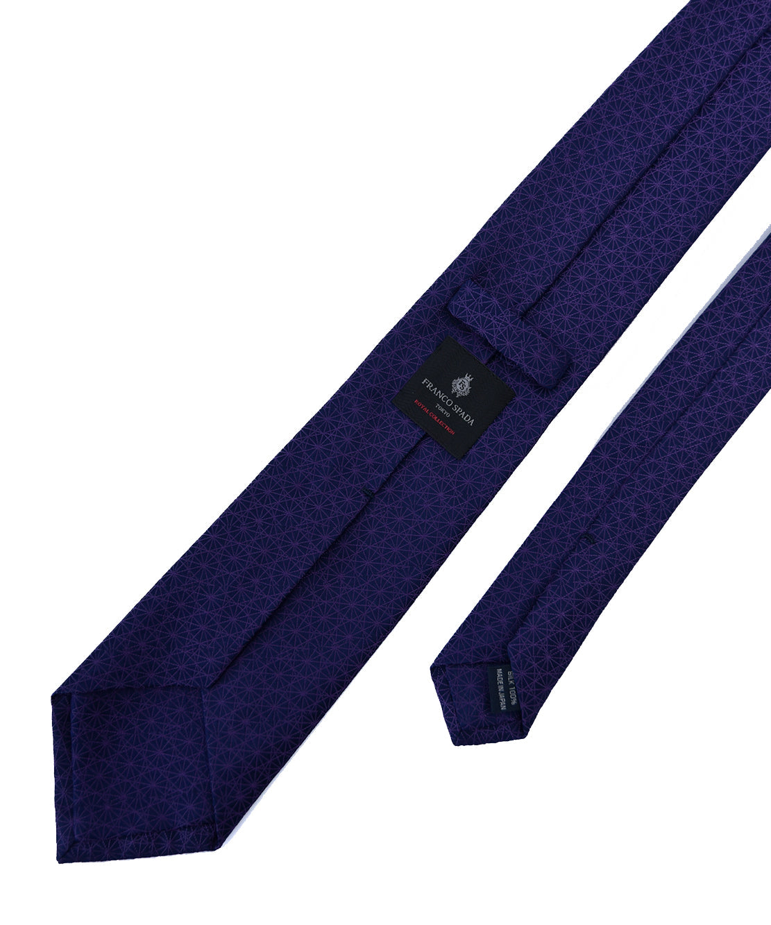 Franco Spada ( フランコスパダ )  江戸切子ジャガードモチーフネクタイ:ネイビーパープル