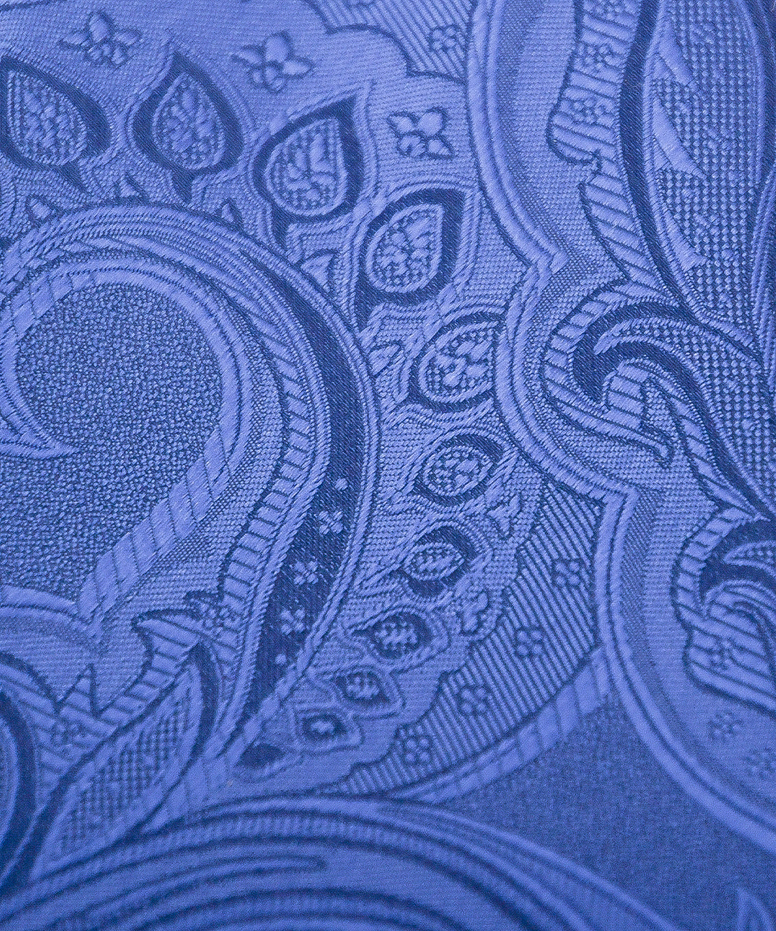 Franco Spada ( フランコスパダ ) ヴィンテージ更紗ペーズリー無地調ネクタイ:ロイヤルダークブルー