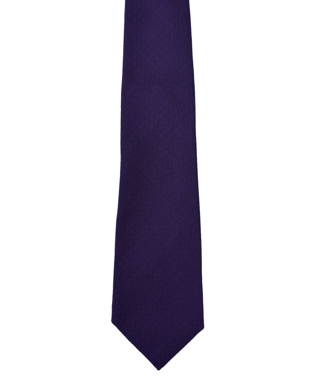 Franco spada (フランコスパダ) ミニヘリンボーン無地ネクタイ:パープル