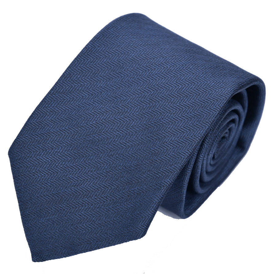 Franco spada (フランコスパダ) ミニヘリンボーン無地ネクタイ:スチールダークグレー