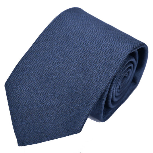 Franco spada (フランコスパダ) ミニヘリンボーン無地ネクタイ:スチールダークグレー