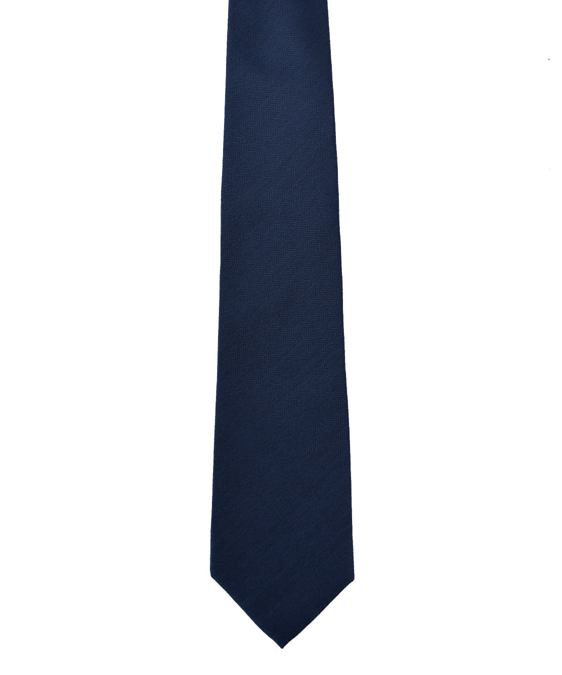 Franco spada (フランコスパダ) ミニヘリンボーン無地ネクタイ:スチールダークグレー