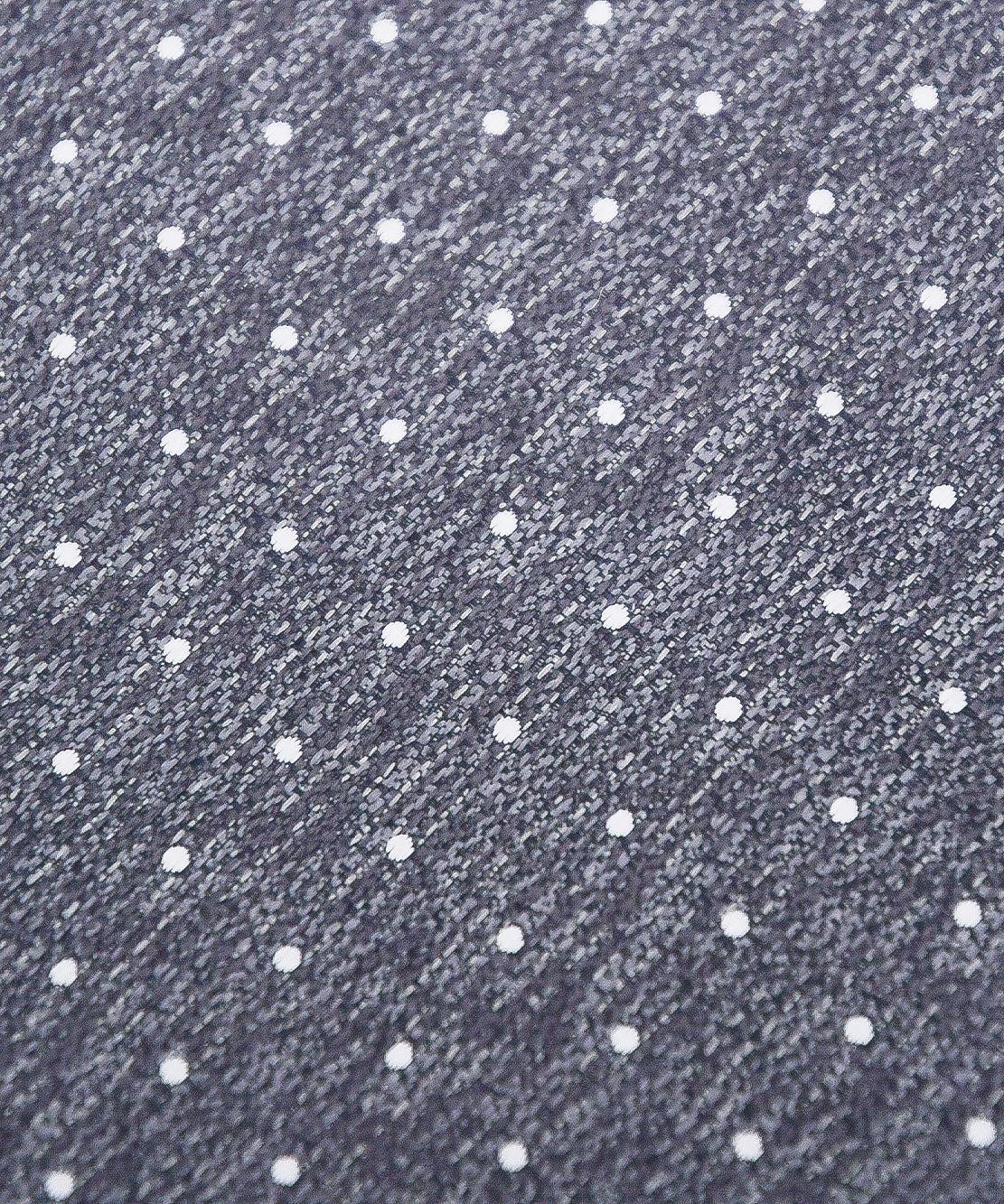 Franco Spada ( フランコスパダ ) ヴィンテージ梨地メランジ調小ドットネクタイ:スチールグレー×シルバー