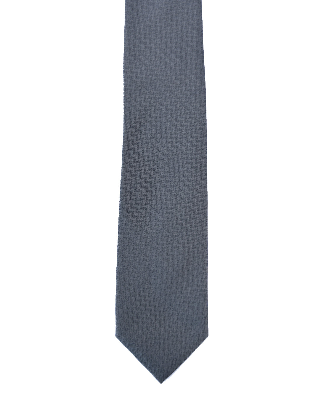 Franco spada (フランコスパダ) ミニヘリンボーン無地ネクタイ:ライトグレー