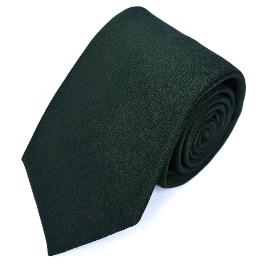 Franco spada (フランコスパダ) ミニヘリンボーン無地ネクタイ:ブリティッシュグリーン