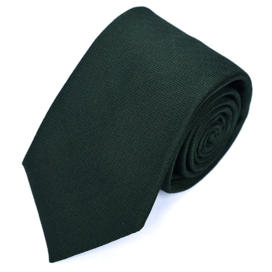 Franco spada (フランコスパダ) ミニヘリンボーン無地ネクタイ:ブリティッシュグリーン
