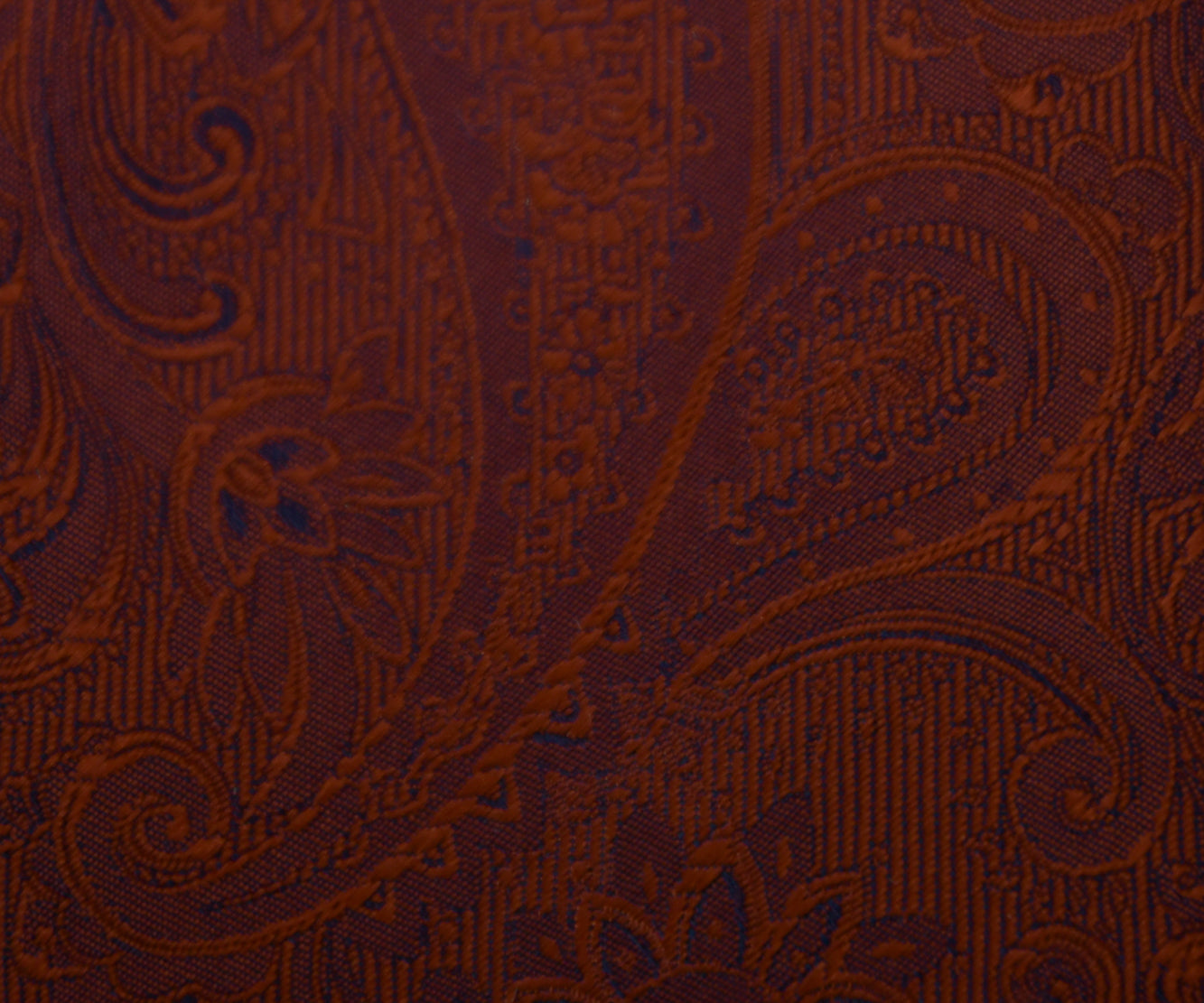 Franco spada (フランコスパダ) クラシック更紗ペーズリー無地調ネクタイ:ダスティオレンジ