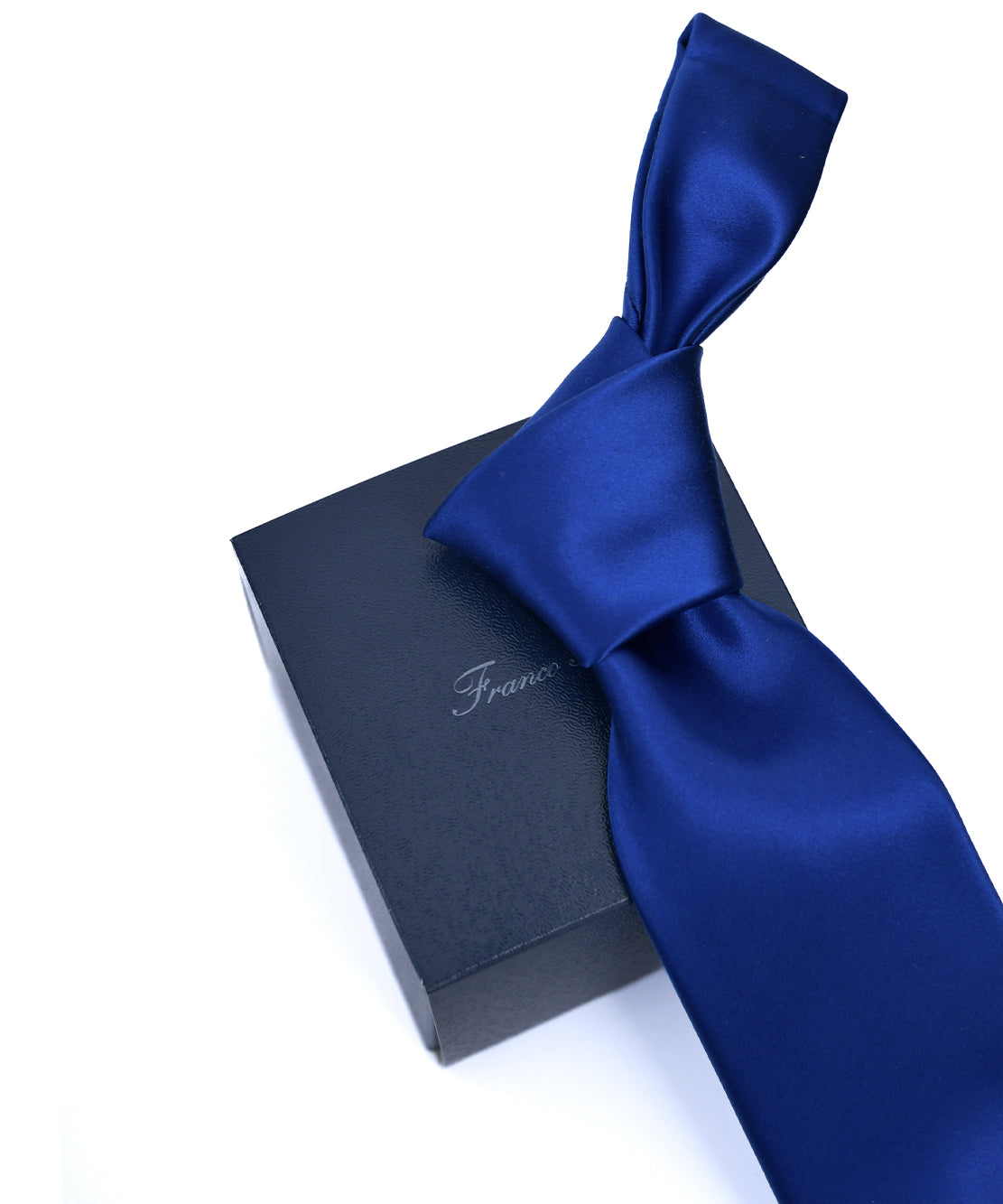 Franco spada ( フランコスパダ ) スーパーサテン無地ネクタイ:ロイヤルブルー