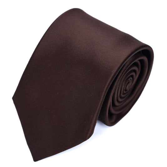 Franco spada ( フランコスパダ ) スーパーサテン無地ネクタイ:ブラウン