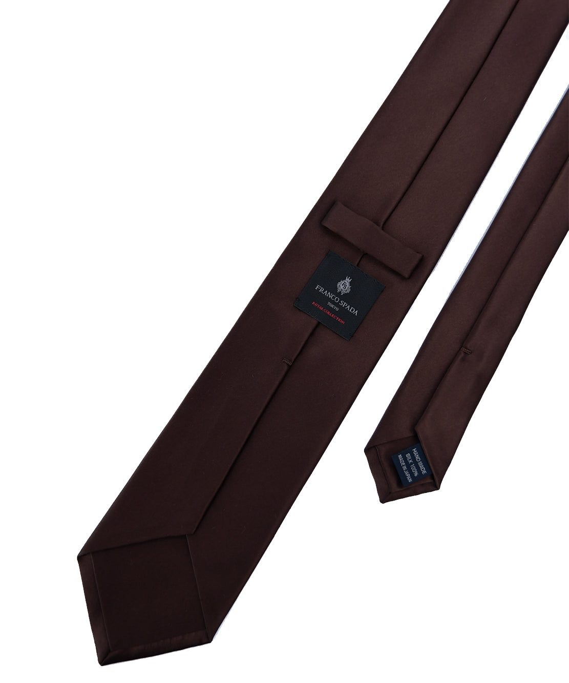 Franco spada ( フランコスパダ ) スーパーサテン無地ネクタイ:ブラウン