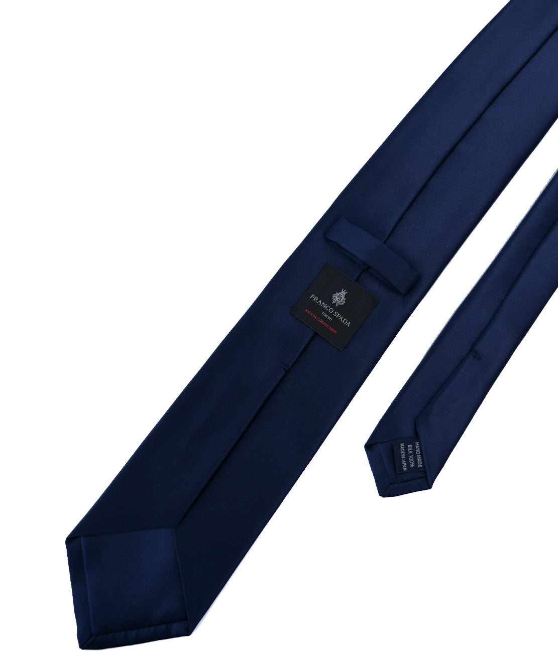 Franco spada ( フランコスパダ ) スーパーサテン無地ネクタイ:クラシックネイビー