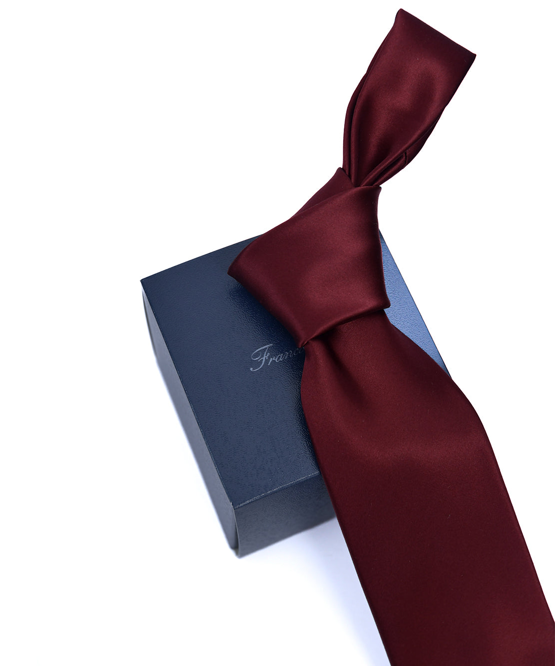 Franco spada ( フランコスパダ ) スーパーサテン無地ネクタイ:ワイン