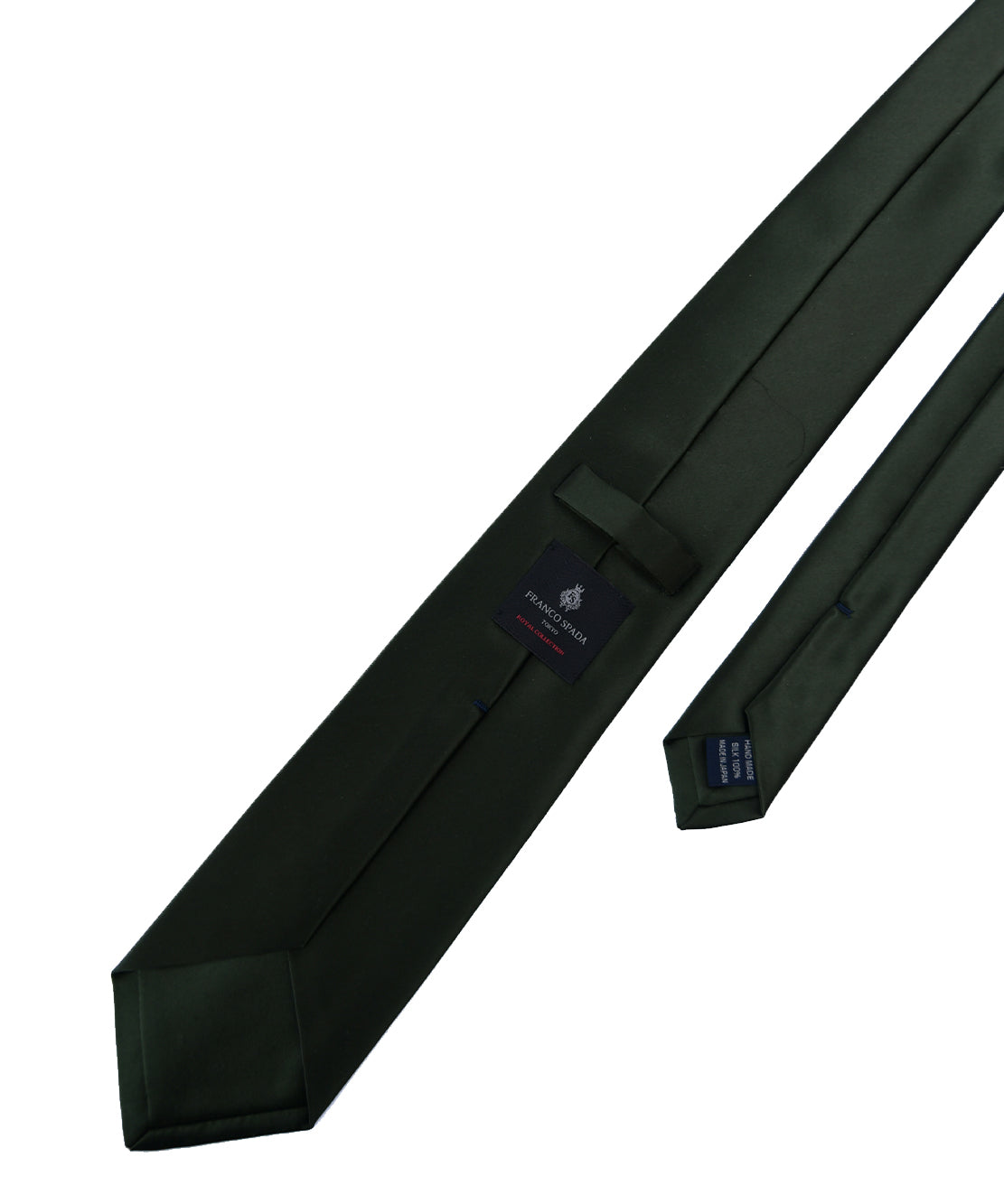 Franco spada ( フランコスパダ ) スーパーサテン無地ネクタイ:ダークオリーブ