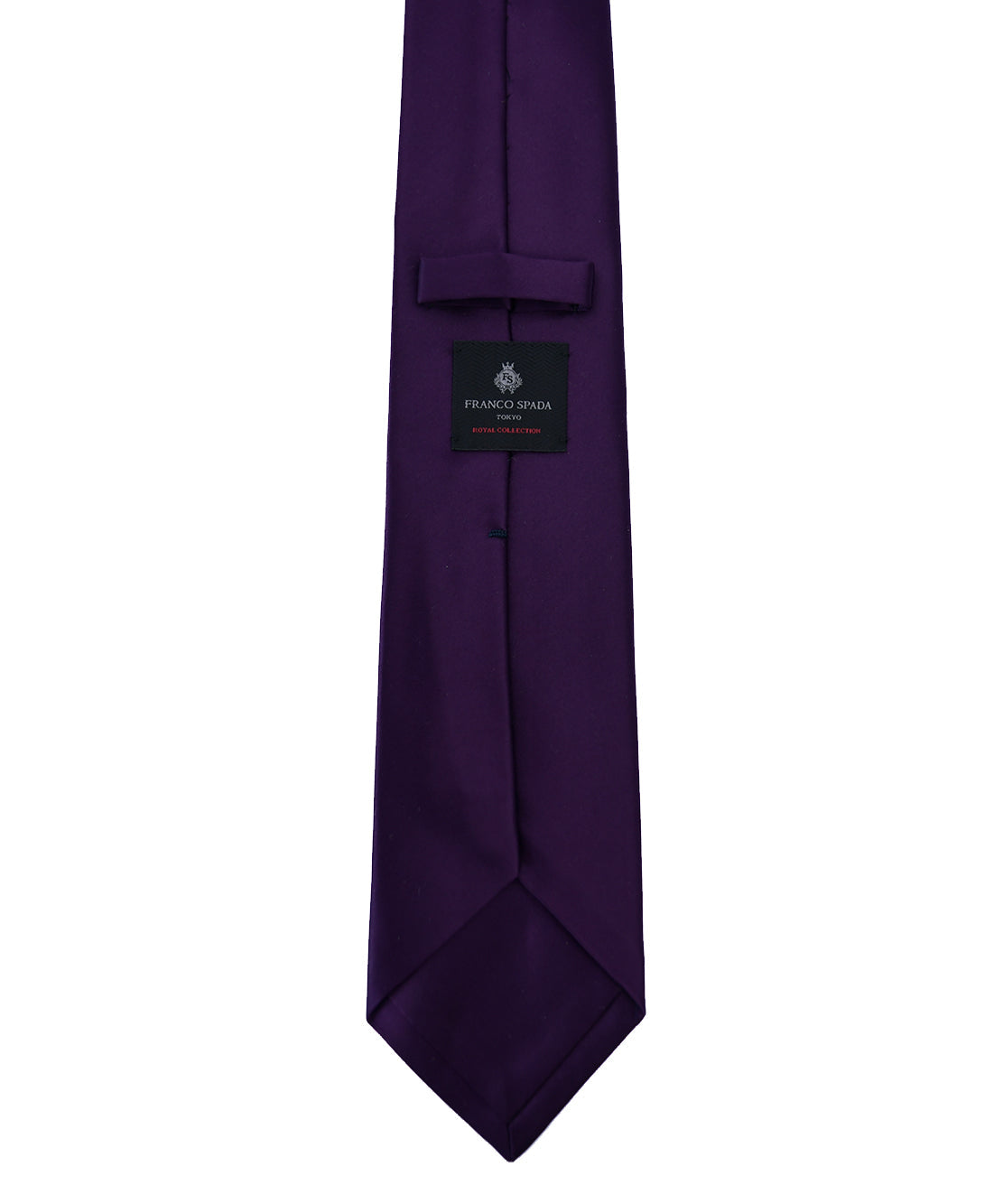 Franco spada ( フランコスパダ ) スーパーサテン無地ネクタイ:ダークパープル