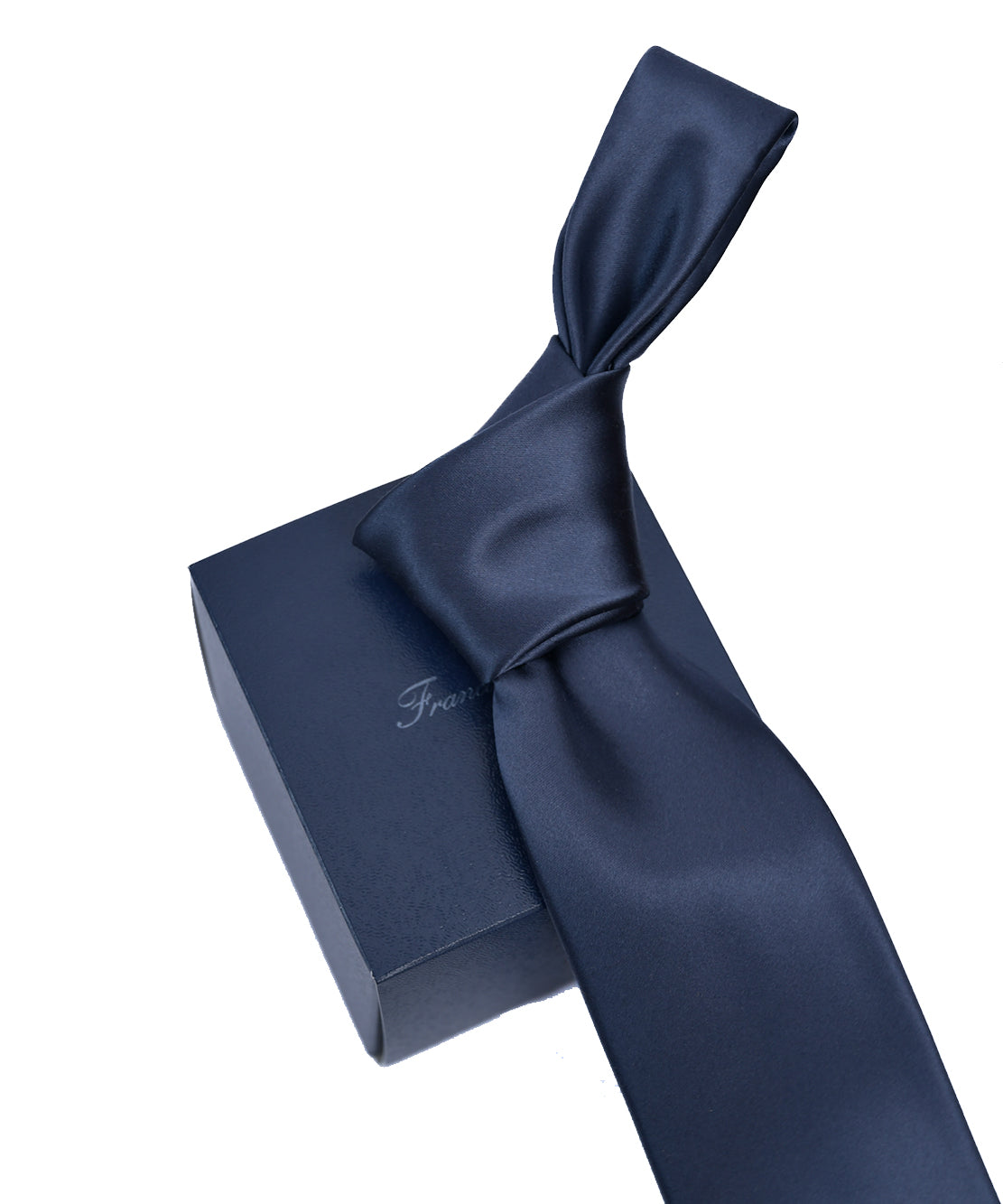 Franco spada ( フランコスパダ ) スーパーサテン無地ネクタイ:スチールダークグレー