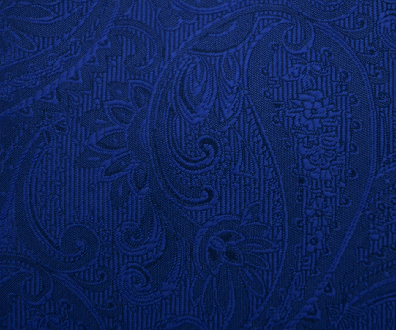 Franco spada ( フランコスパダ ) クラシック更紗ペーズリー無地調ネクタイ:ロイヤルダークブルー