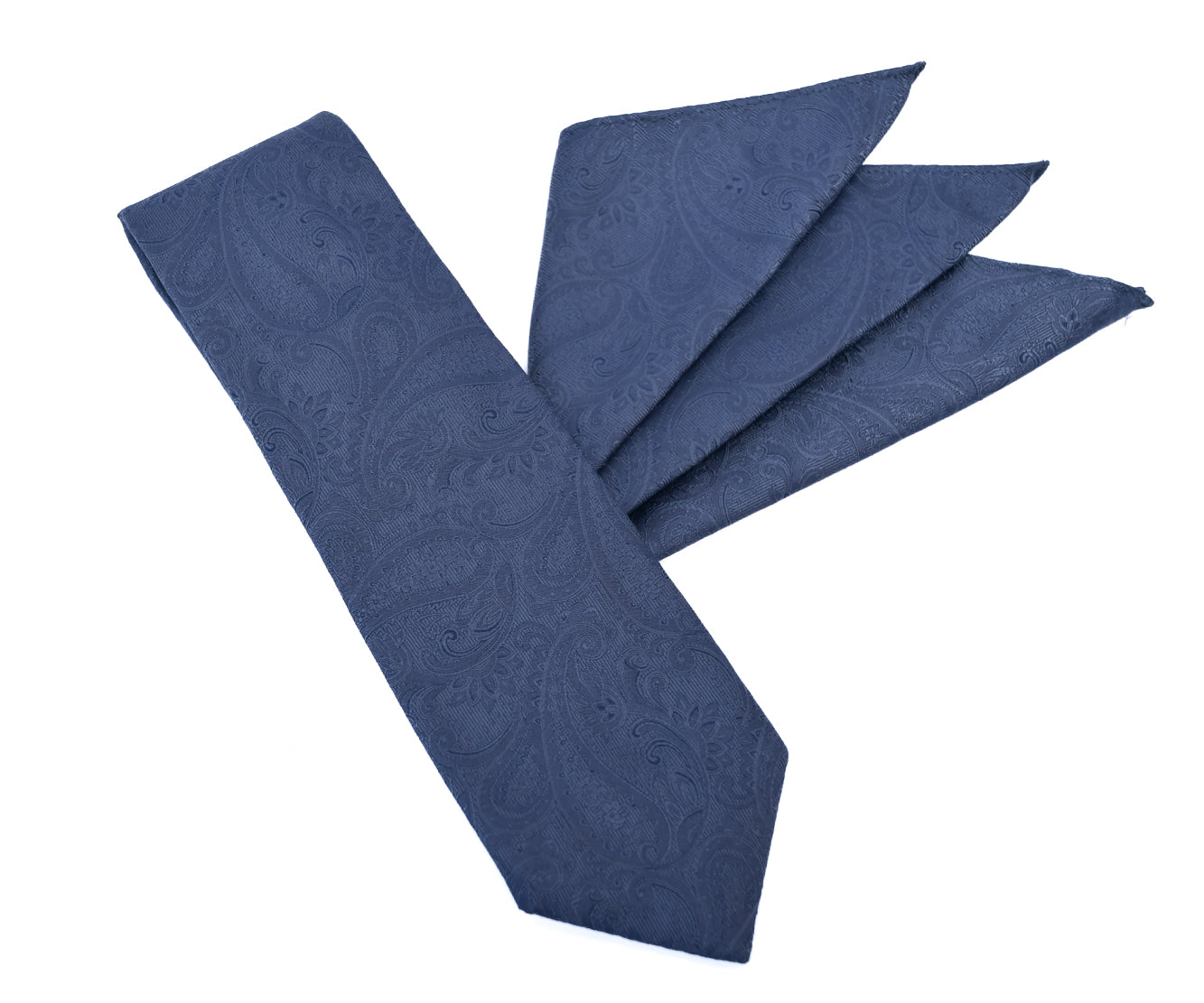 Franco Spada ( フランコスパダ ) クラシック更紗ペーズリー無地調ポケットチーフ:スチールグレー)