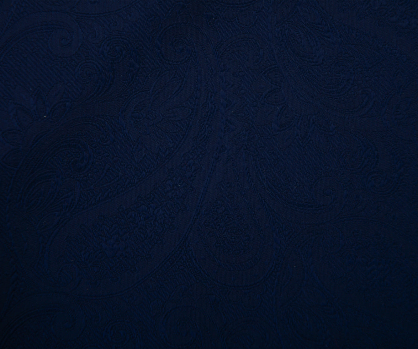 Franco Spada ( フランコスパダ )クラシック更紗ペーズリー無地調ポケットチーフ :ミッドナイトネイビー