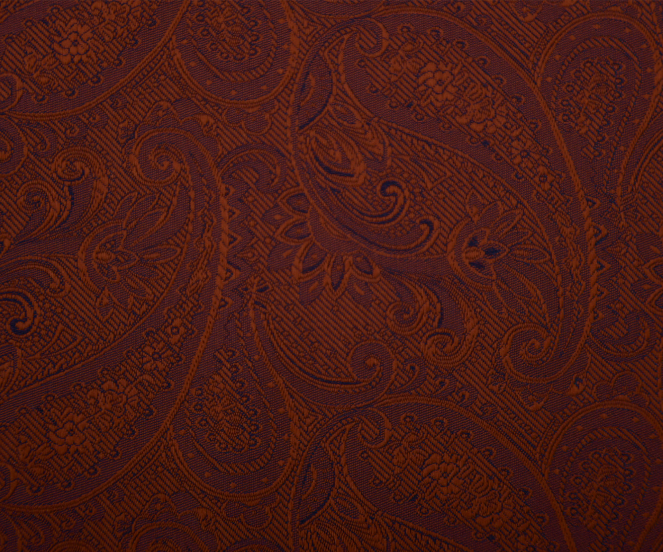 Franco Spada ( フランコスパダ )クラシック更紗ペーズリー無地調ポケットチーフ :ダスティオレンジ