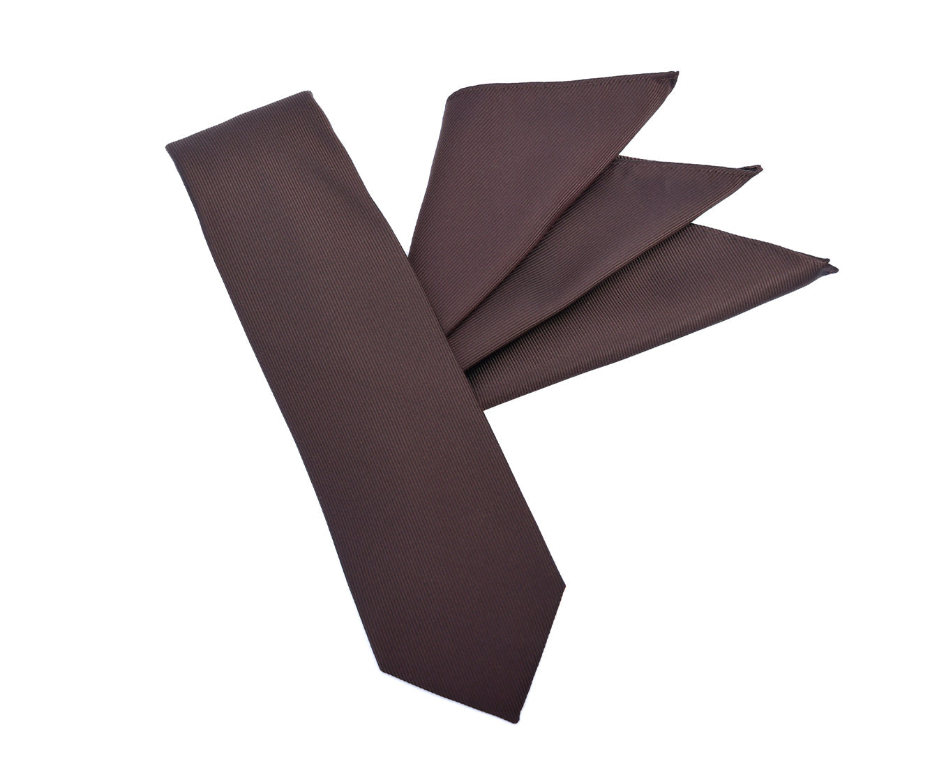 Franco Spada ( フランコスパダ ) 細綾無地ポケットチーフ:ブラウン