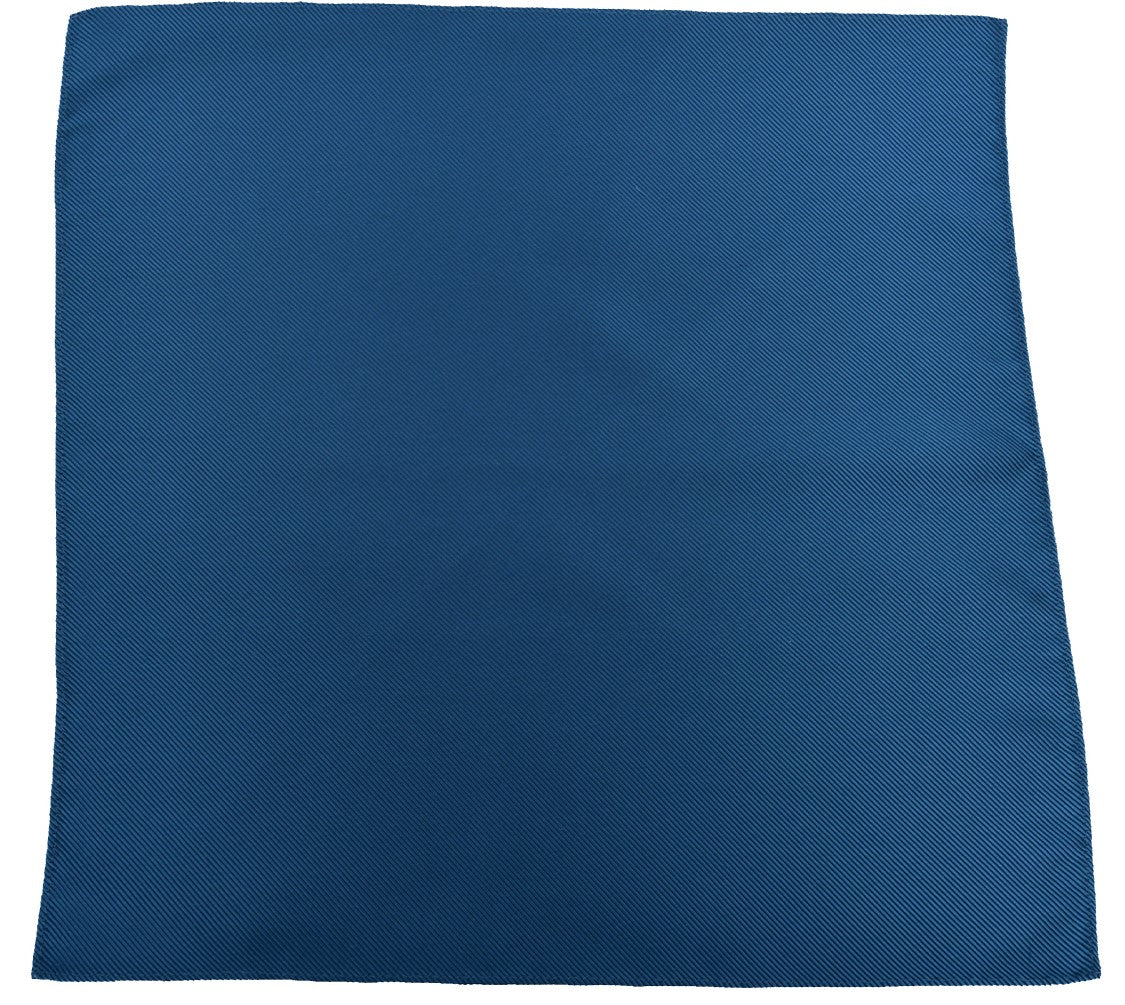 Franco Spada ( フランコスパダ ) 細綾無地ポケットチーフ:フォレストブルー