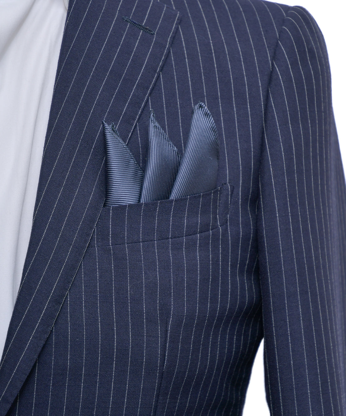 Franco Spada ( フランコスパダ ) 細綾無地ポケットチーフ:ダークグレー