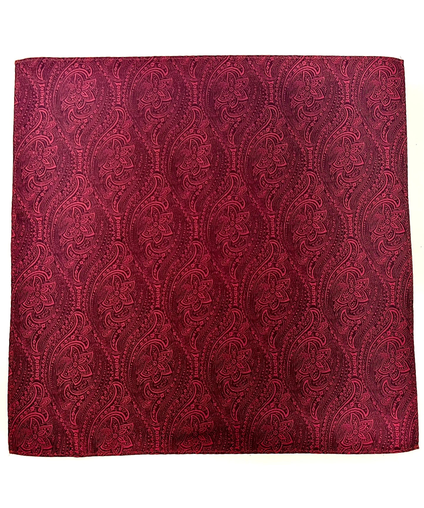 Franco Spada  ( フランコスパダ )   クラシックペーズリージャガードポケットチーフ2 ベーシックカラー:ワイン