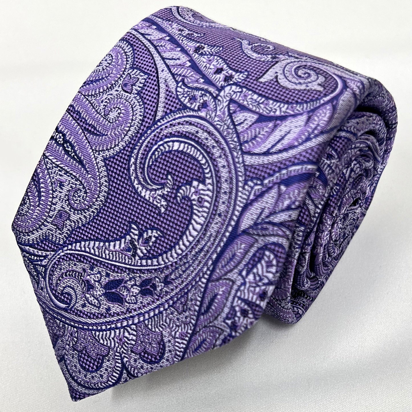 Franco Spada ( フランコスパダ )  ヴィンテージ調更紗ペーズリーネクタイ:パープル
