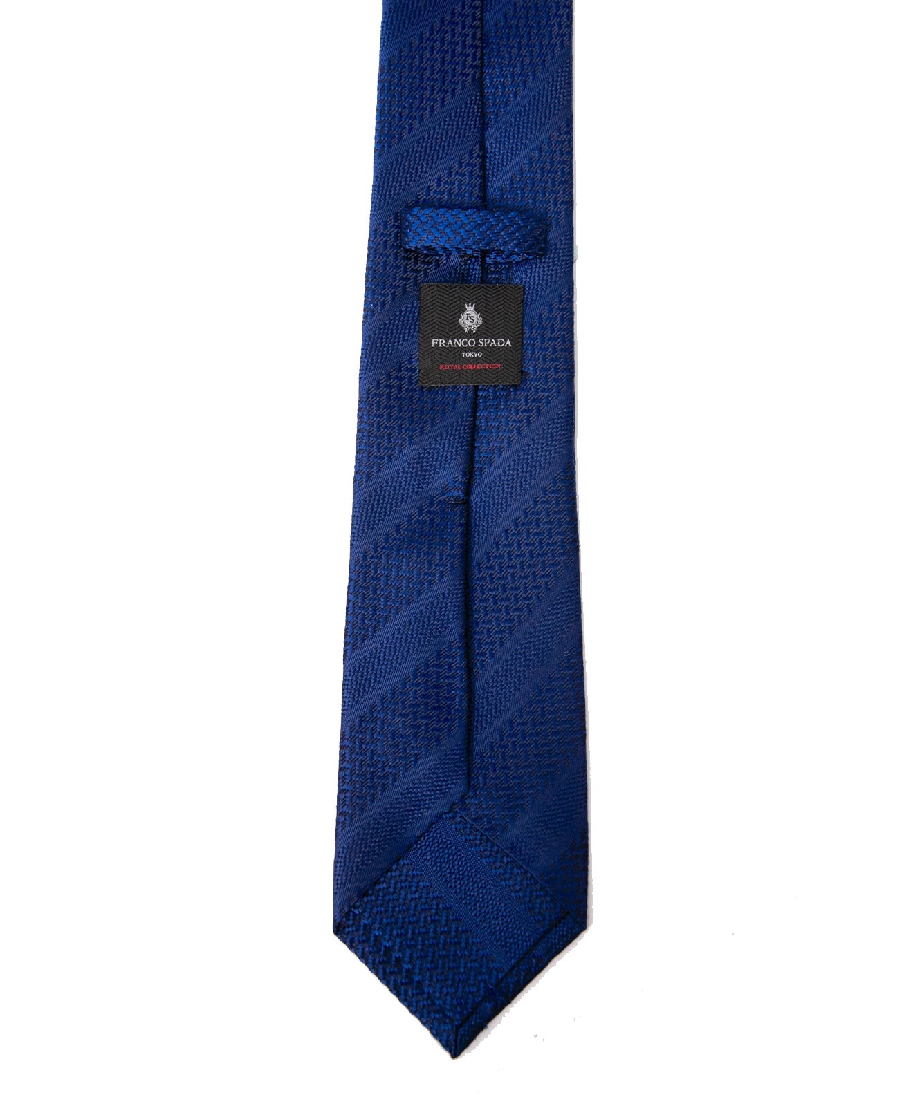 Franco Spada ( フランコスパダ ) ヴィンテージ無地調ストライプネクタイ:インディゴブルー