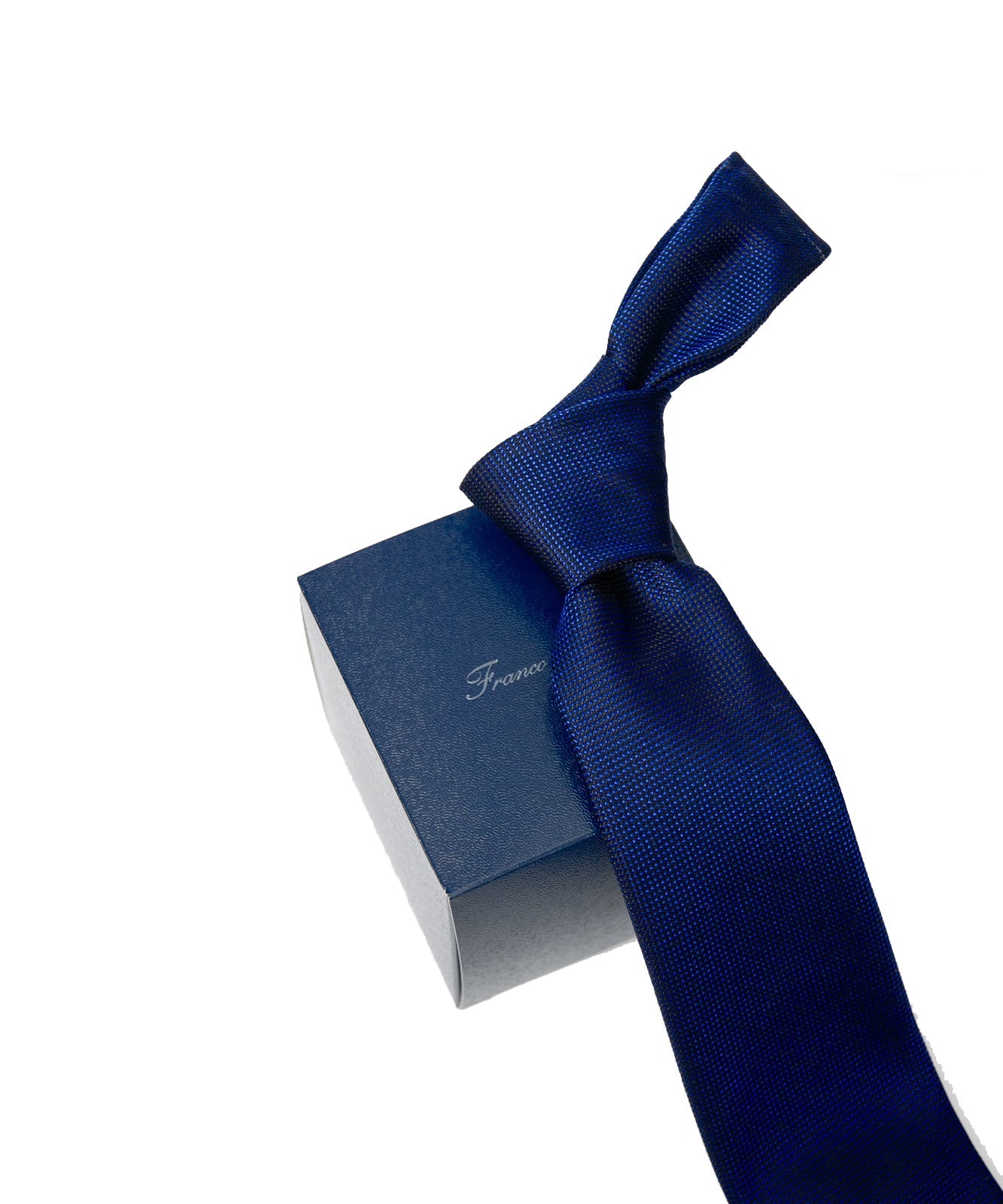 Franco Spada ( フランコスパダ ) 小バスメランジ無地ネクタイ:ダークブルー
