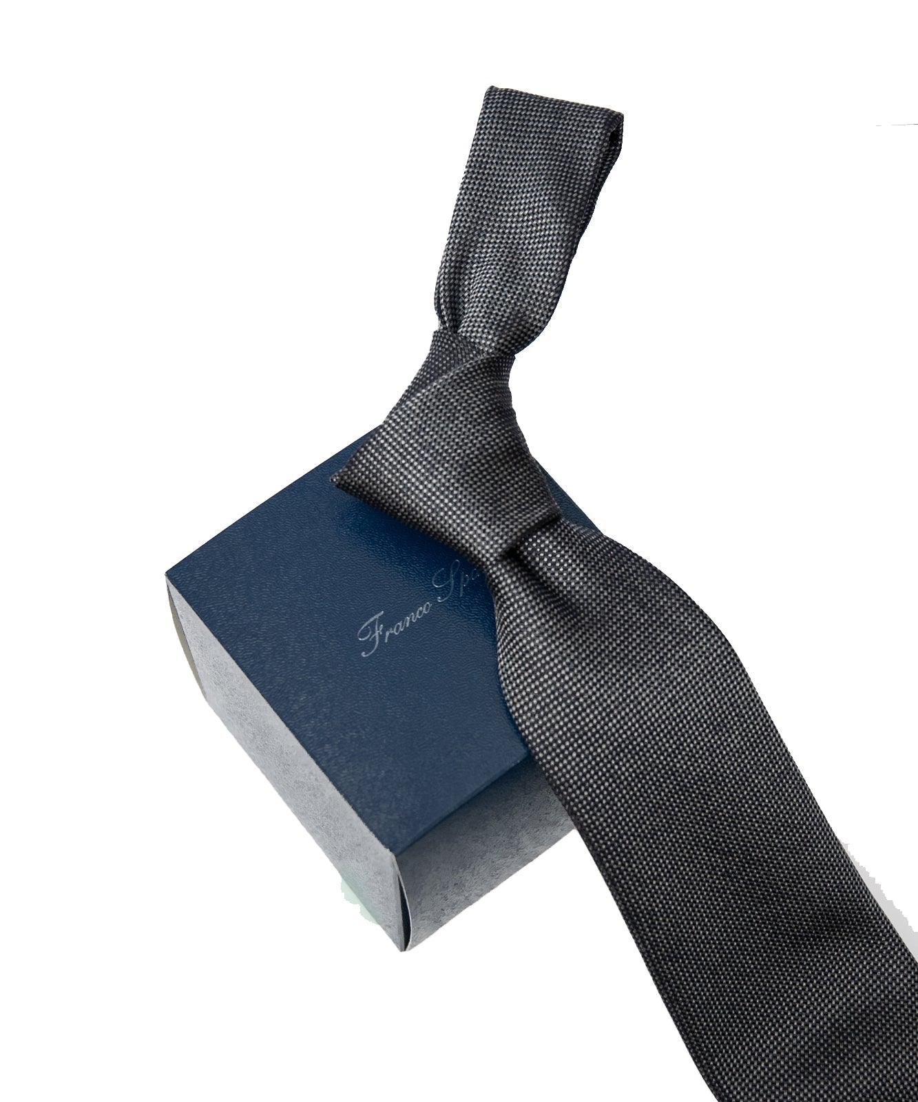 Franco Spada ( フランコスパダ ) 小バスメランジ無地ネクタイ:Mグレー