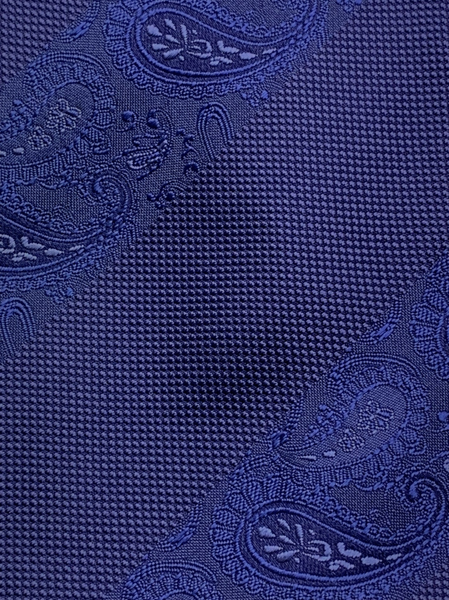 AZZURRO (アズーロ)ペーズリーストライプネクタイ:ネイビー