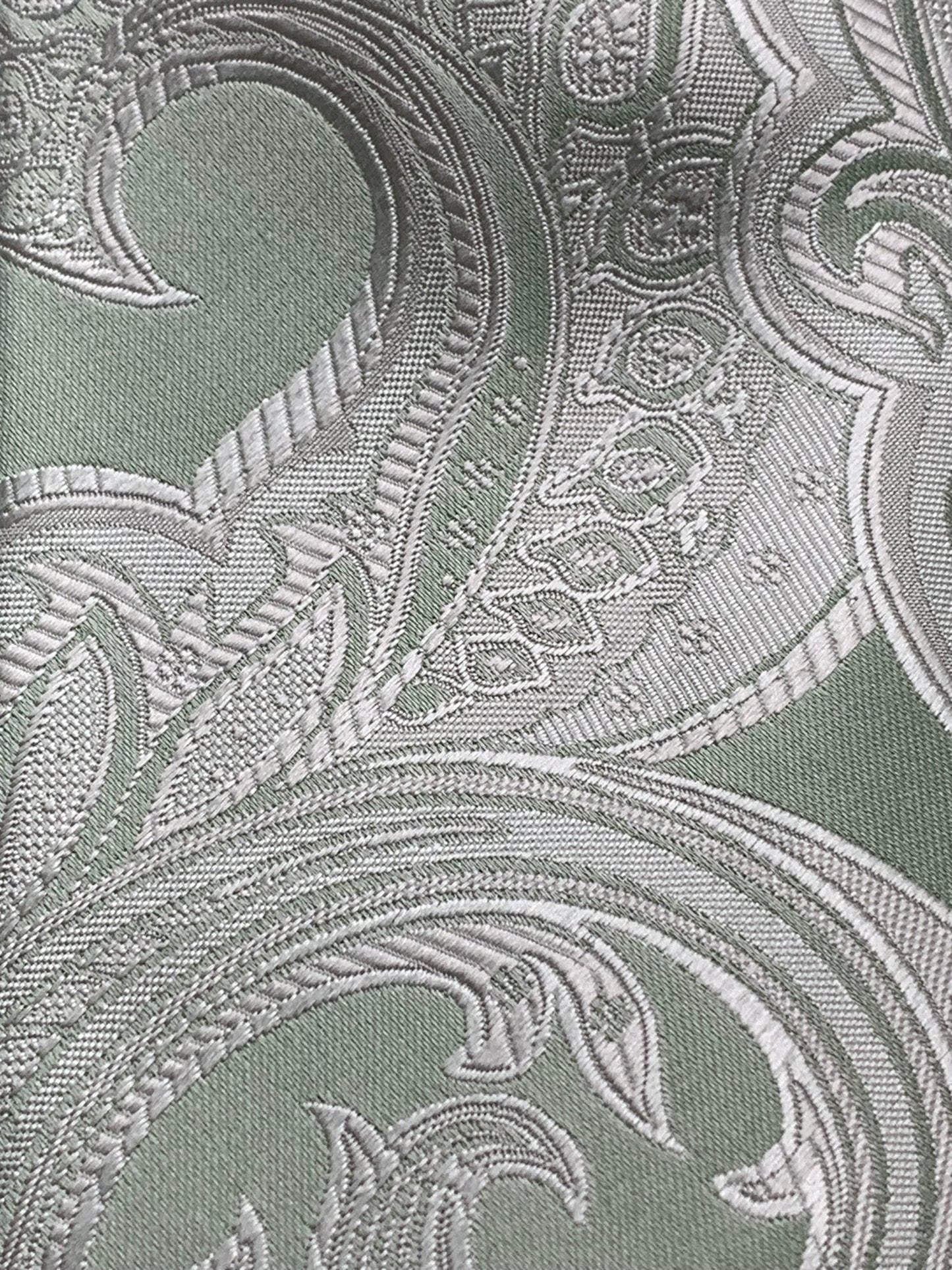 Franco Spada ( フランコスパダ ) NEW SOLID COLOR FORMAL TIE( 大更紗ペーズリー無地調パステルカラーネクタイ):ペールグリーン