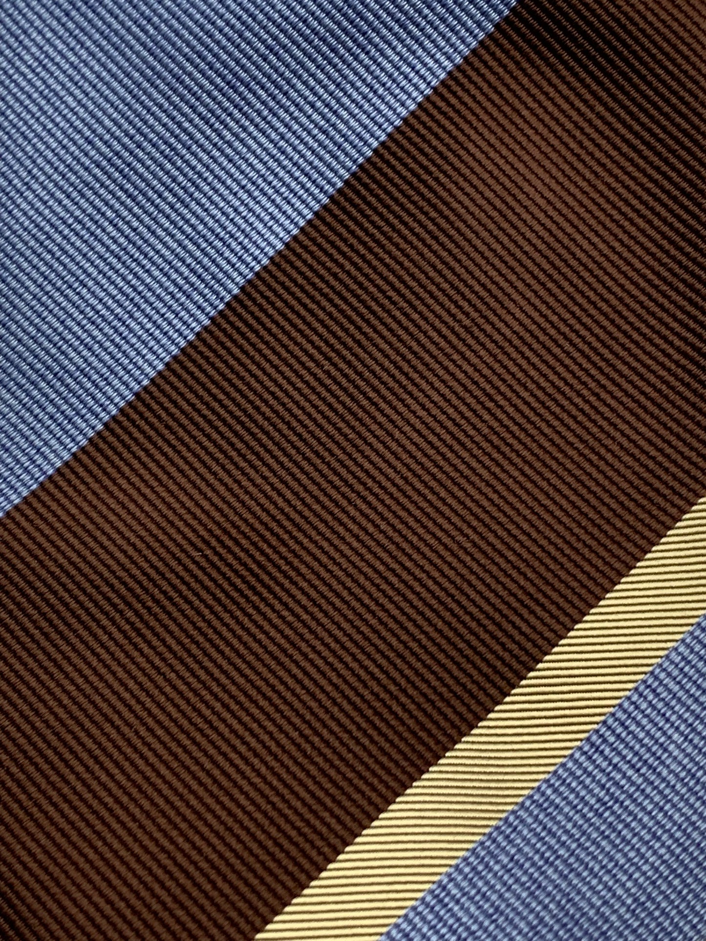 Franco Spada ( フランコスパダ ) NEW BASIC レップレジメンタルストライプネクタイ:ブラウン×サックスブルー