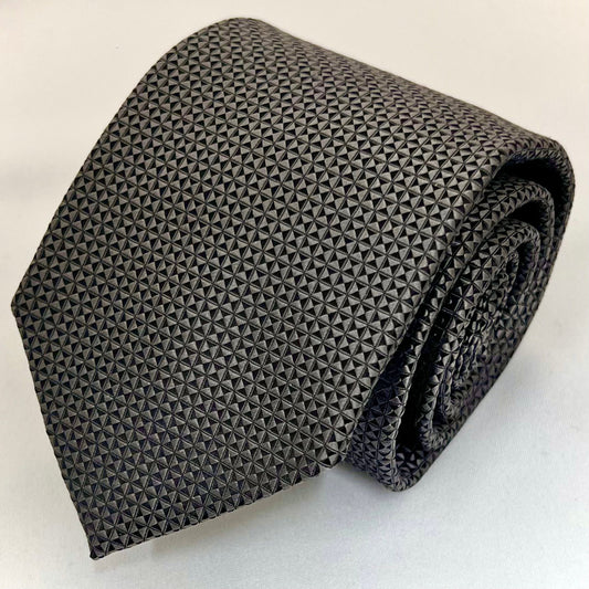 Franco Spada ( フランコスパダ )  ヴィンテージ調スモールジオメトリックソリッドネクタイ:サンドベージュ