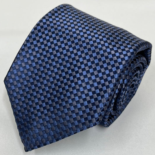 AZZURRO(アズーロ) 新大バスケットグラデーション無地調ジャガードネクタイ:スチールグレー×ライトグレー