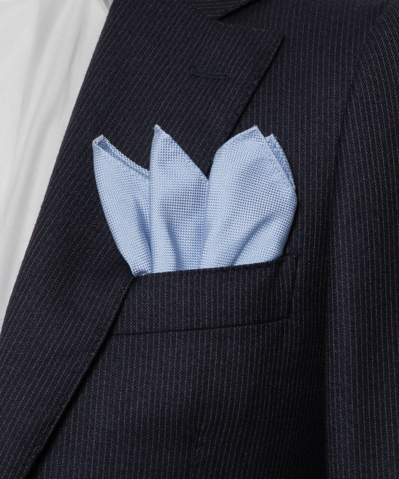 Franco Spada  ( フランコスパダ )   小バスカラー無地ジャガードポケットチーフ:サックス