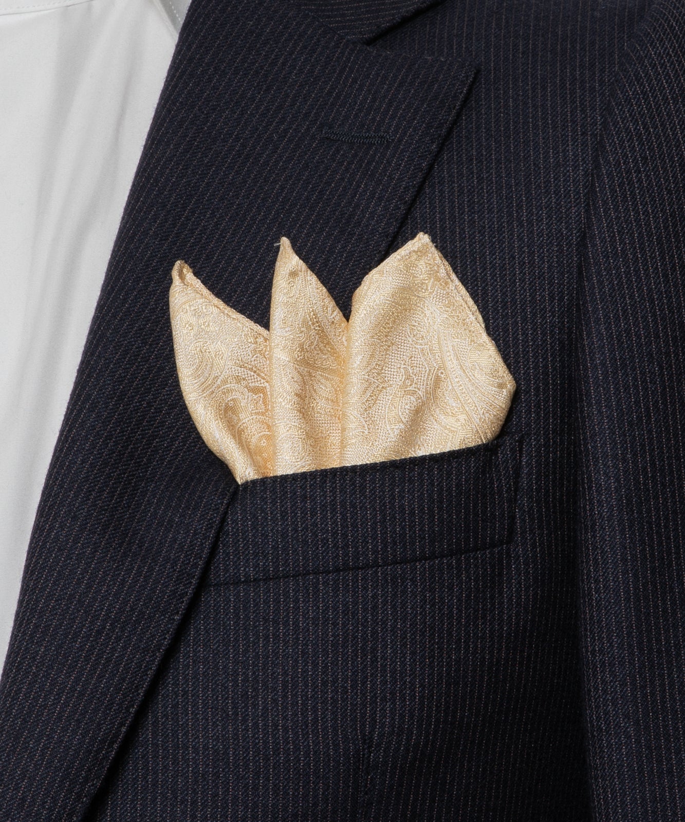 Franco Spada ( フランコスパダ )   クラシックペーズリージャガードポケットチーフパステルカラー:イエロー