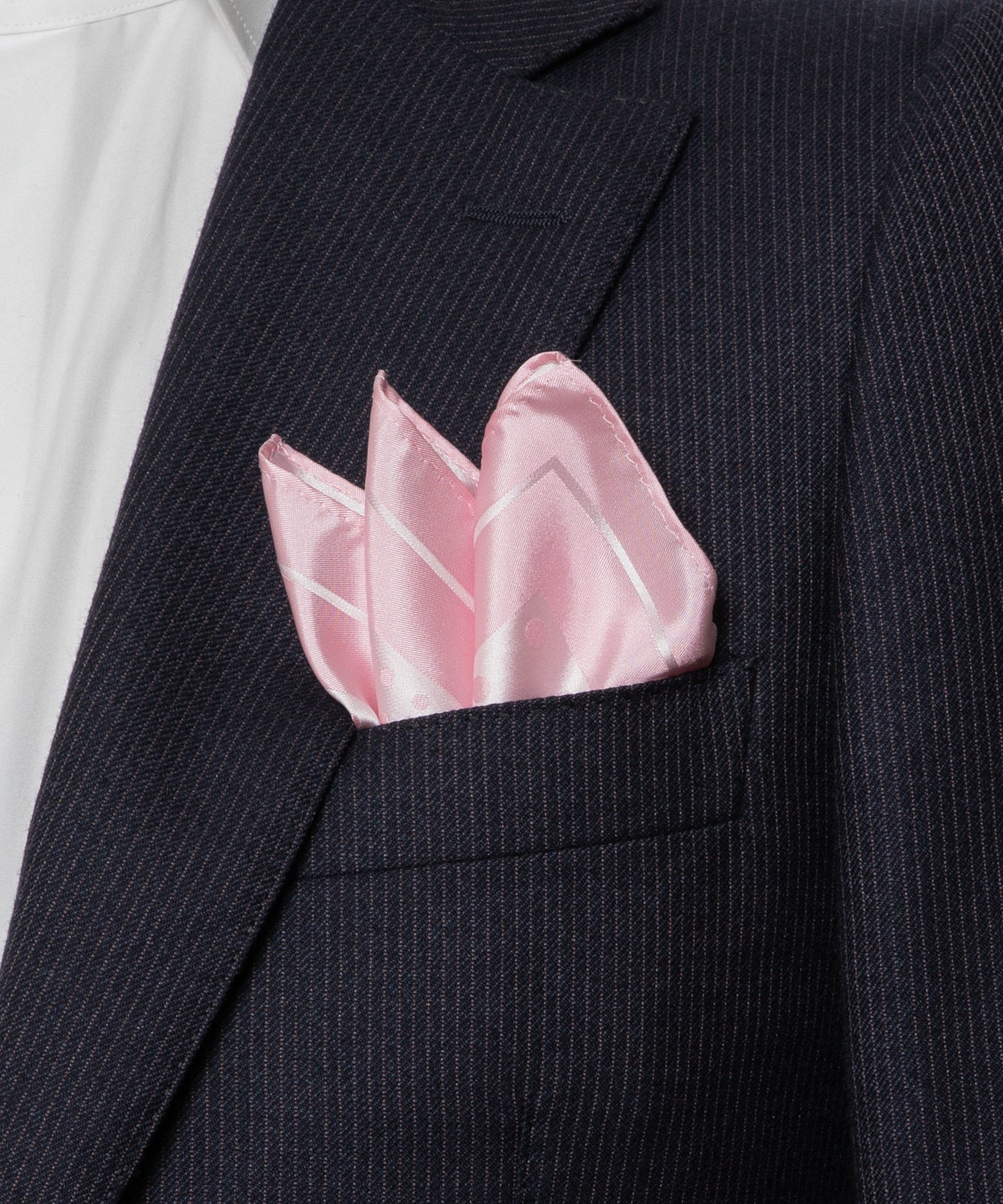 Franco Spada ( フランコスパダ )    4面大小ドットジャガードポケットチーフ:ピンク