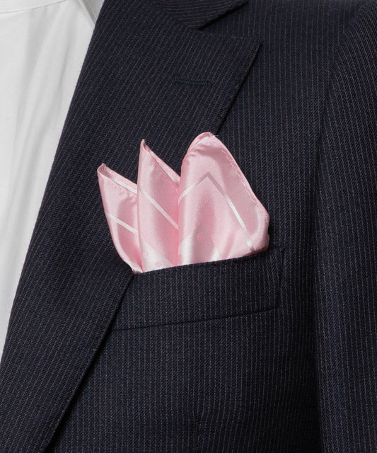 Franco Spada ( フランコスパダ )    4面大小ドットジャガードポケットチーフ:ピンク