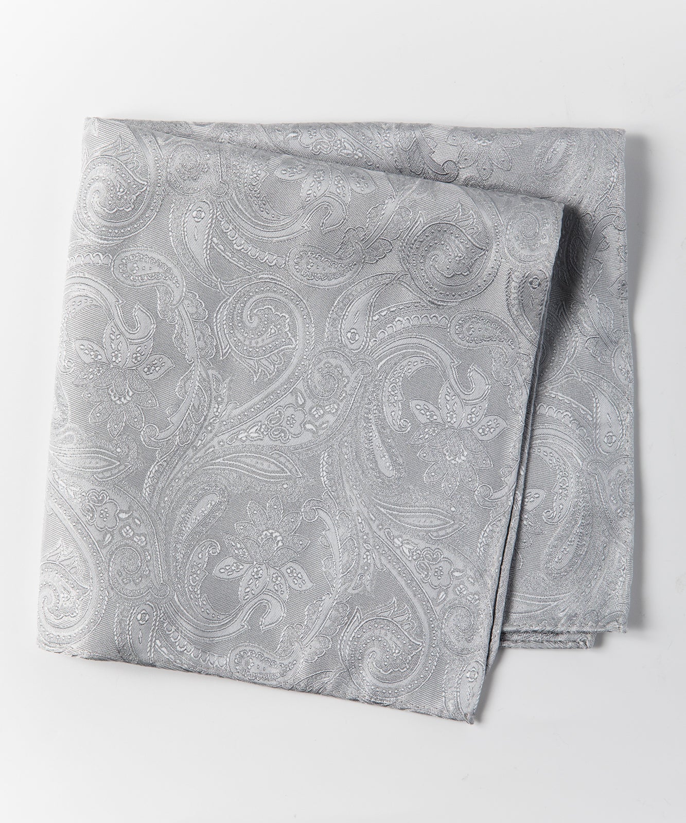 Franco Spada  ( フランコスパダ )   クラシックペーズリージャガードポケットチーフベーシックカラー:シルバー